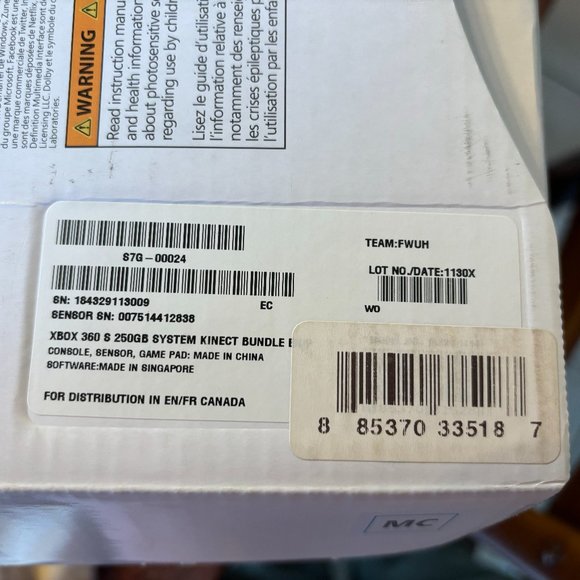 X-Box 360 S Console with Kinect (EUC, In Box) - Picture 10 of 11